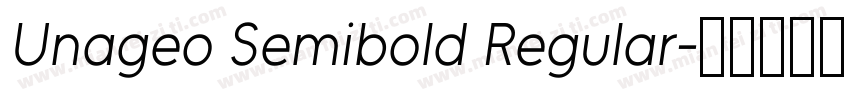 Unageo Semibold Regular字体转换